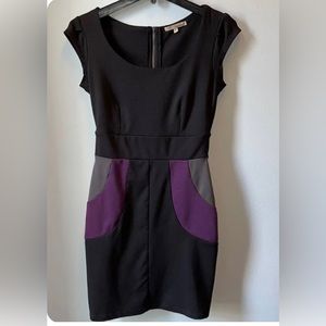 Women’s BeBop Sz. Medium black,gray, & purple dress